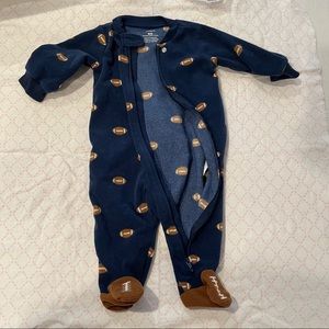 Fleece football pajamas